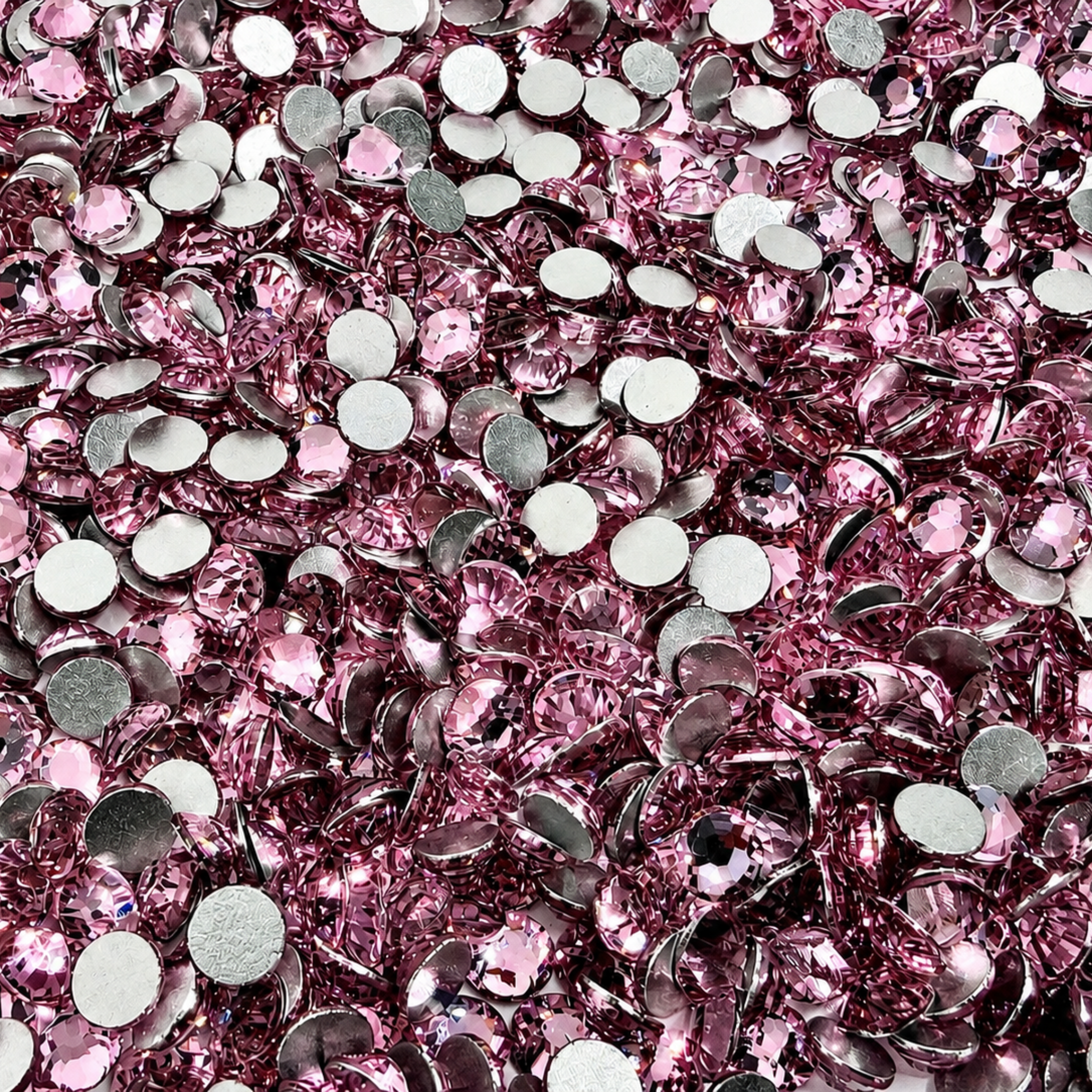 Light Pink Glass Rhinestones