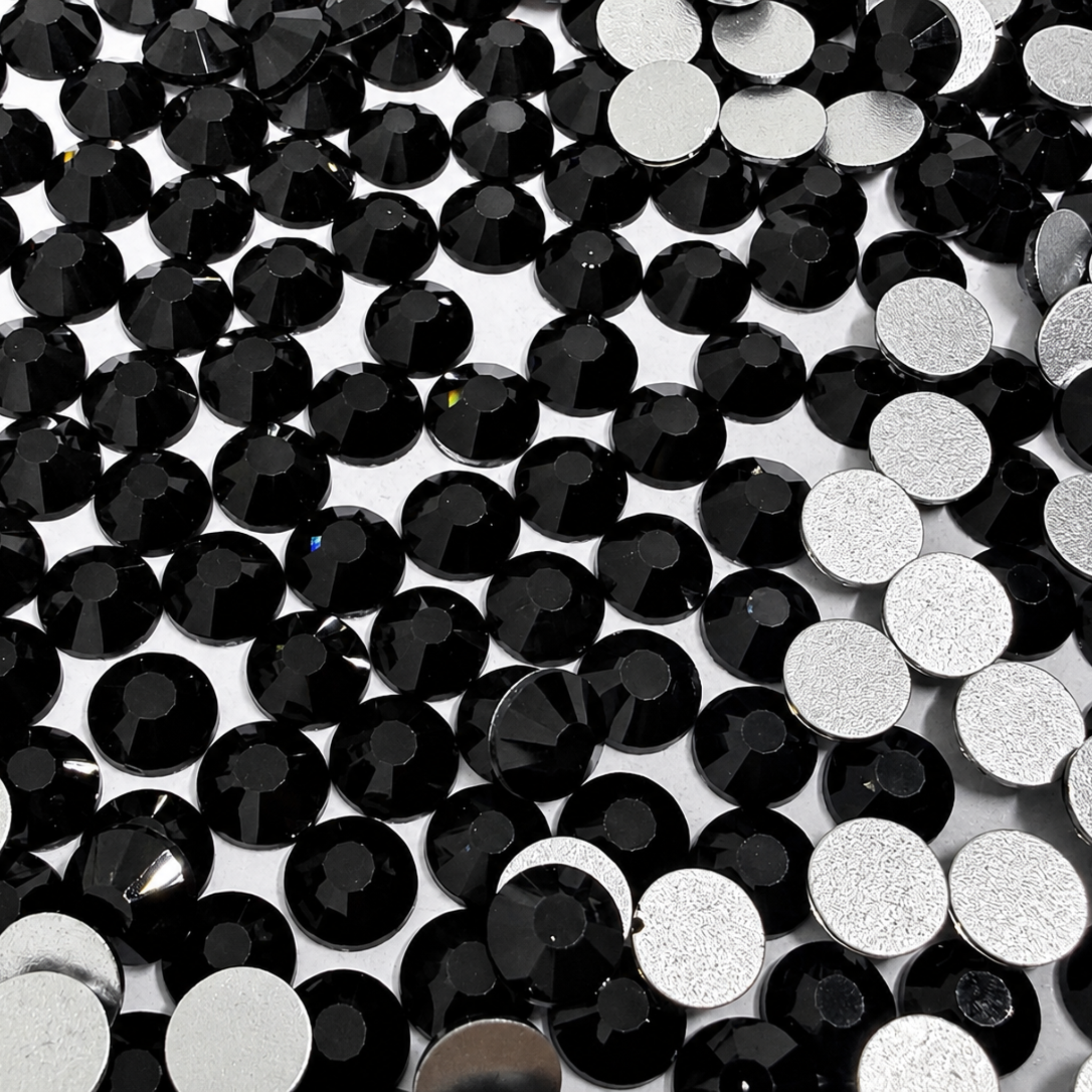 Jet Black Glass Rhinestones