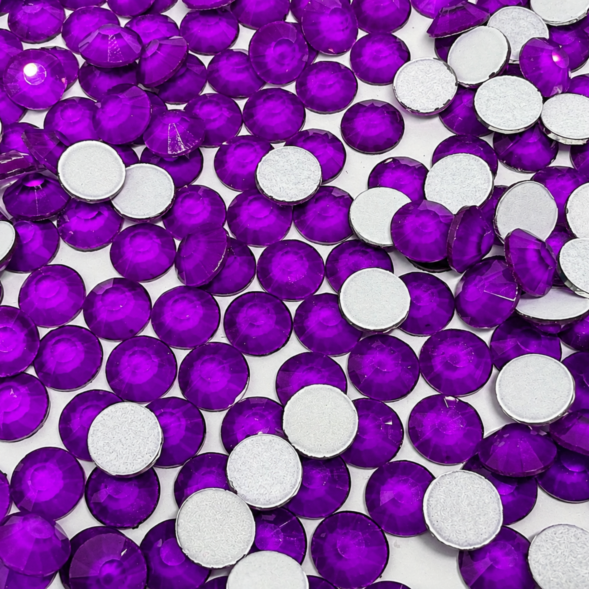 Neon Purple Glass Rhinestones