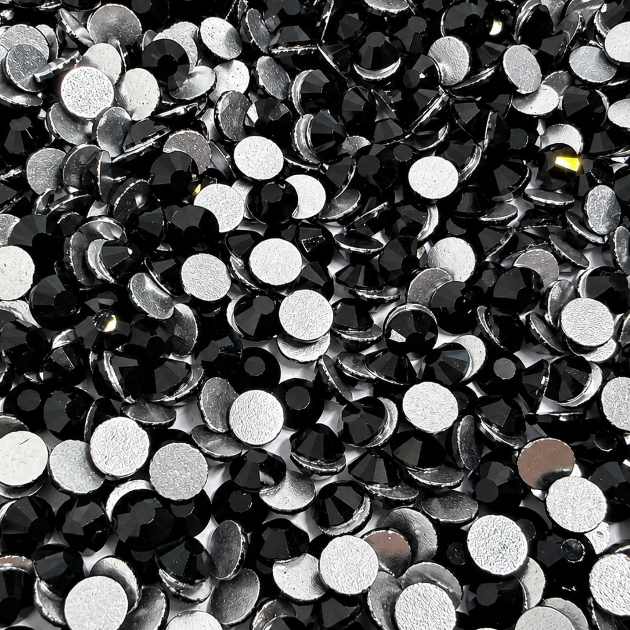 Jet Black Glass Rhinestones