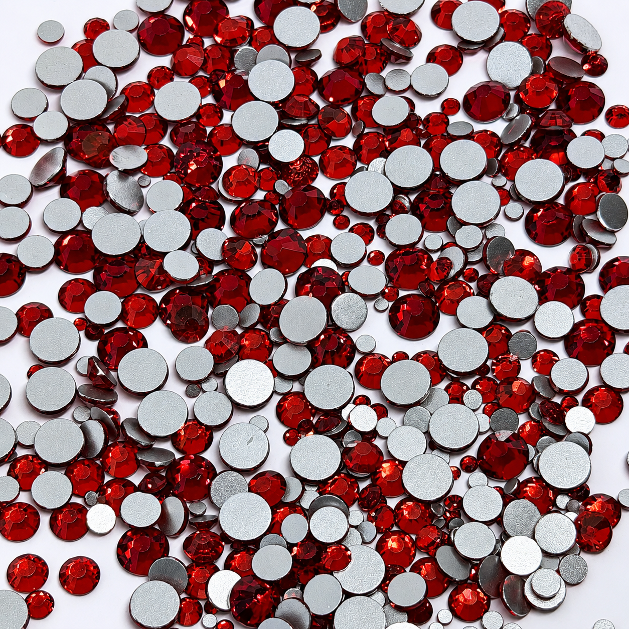 Light Siam Red Glass Rhinestones