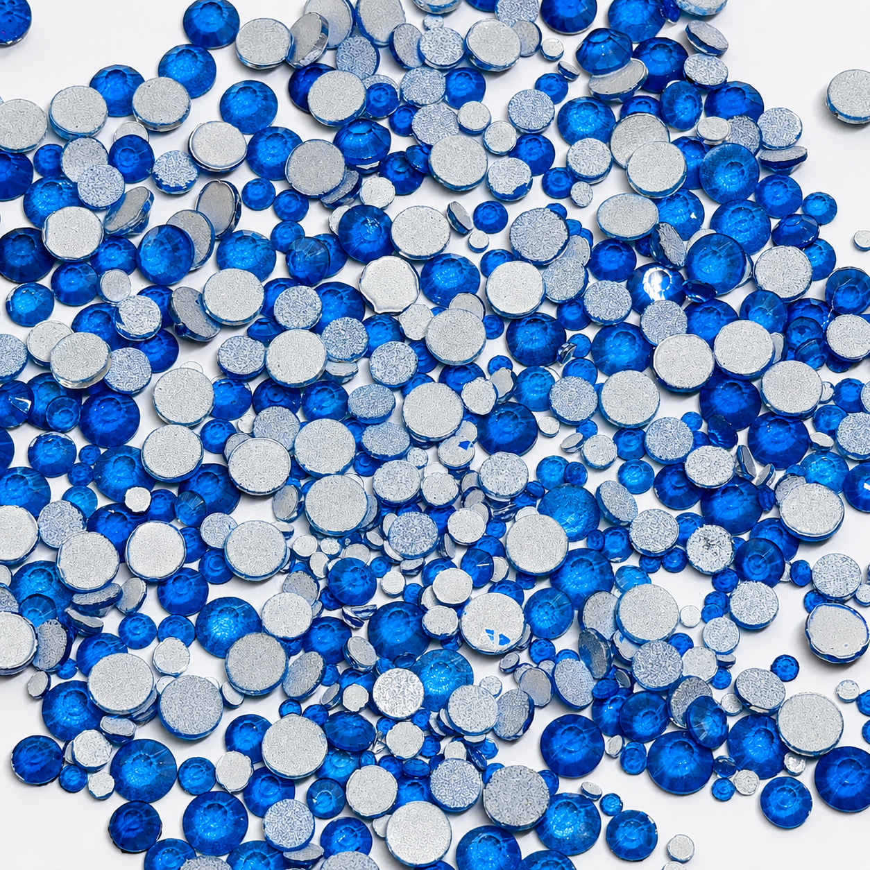 Neon Blue Glass Rhinestones