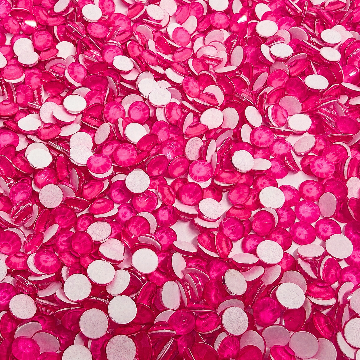Neon Pink Glass Rhinestones