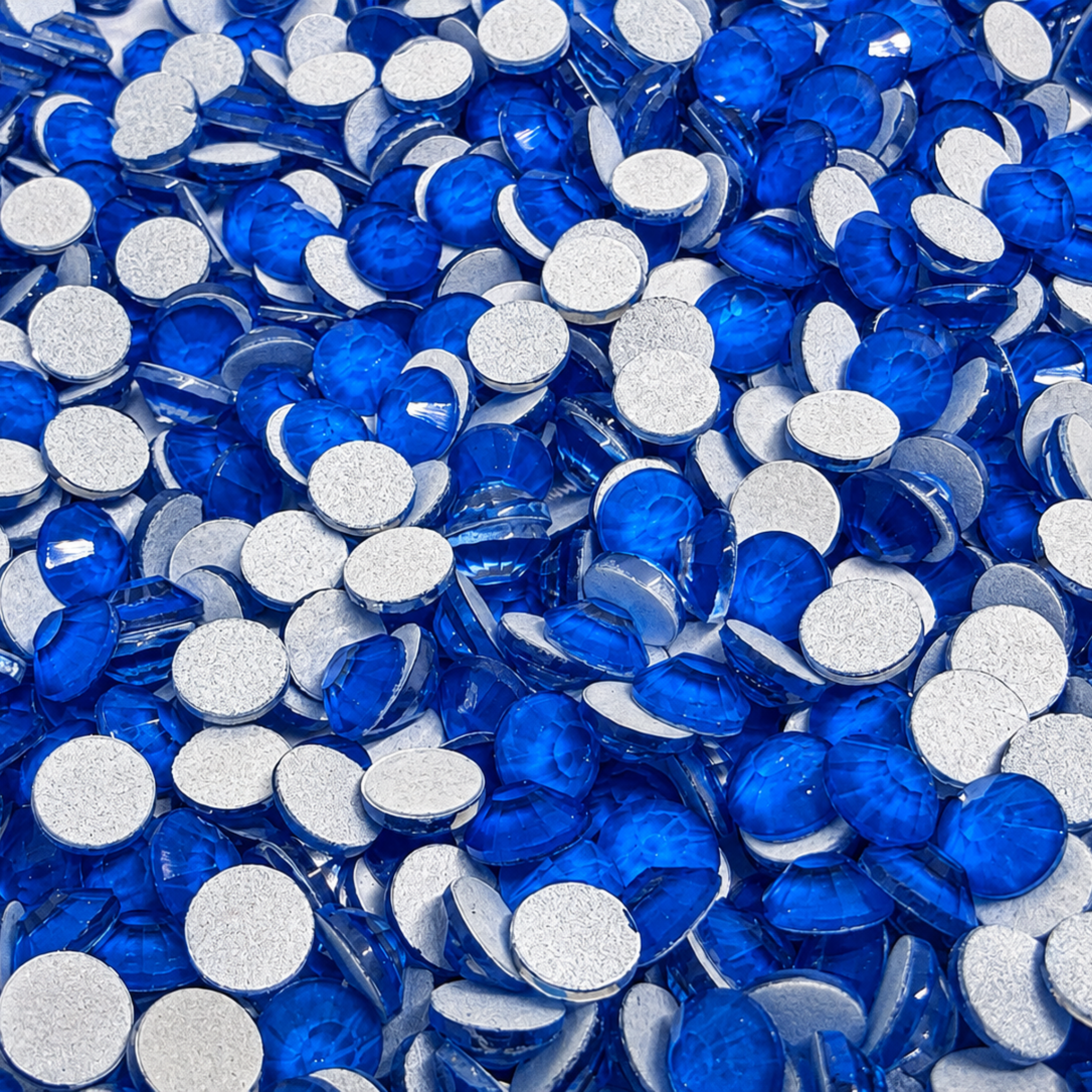 Neon Blue Glass Rhinestones