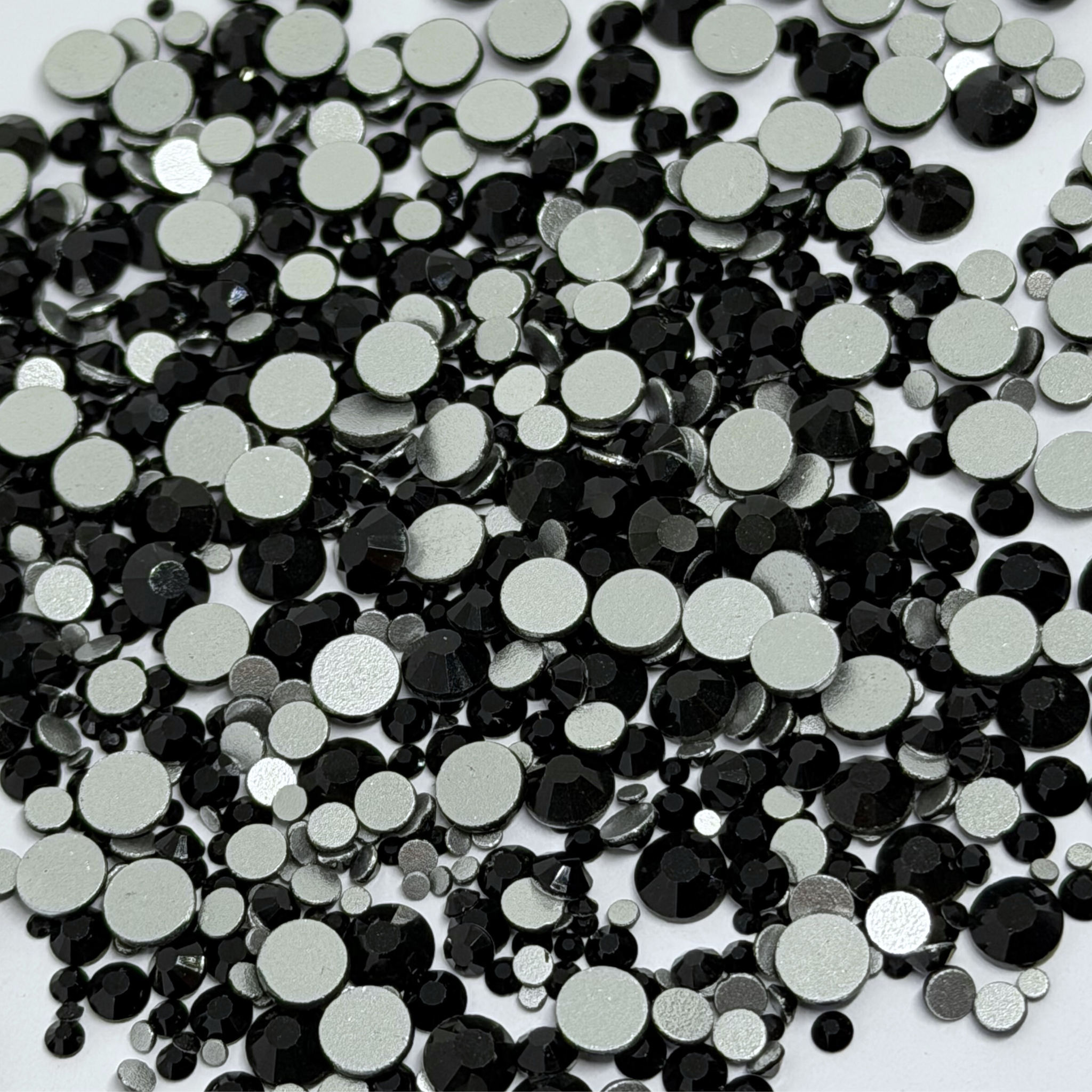 Black Glass Rhinestones