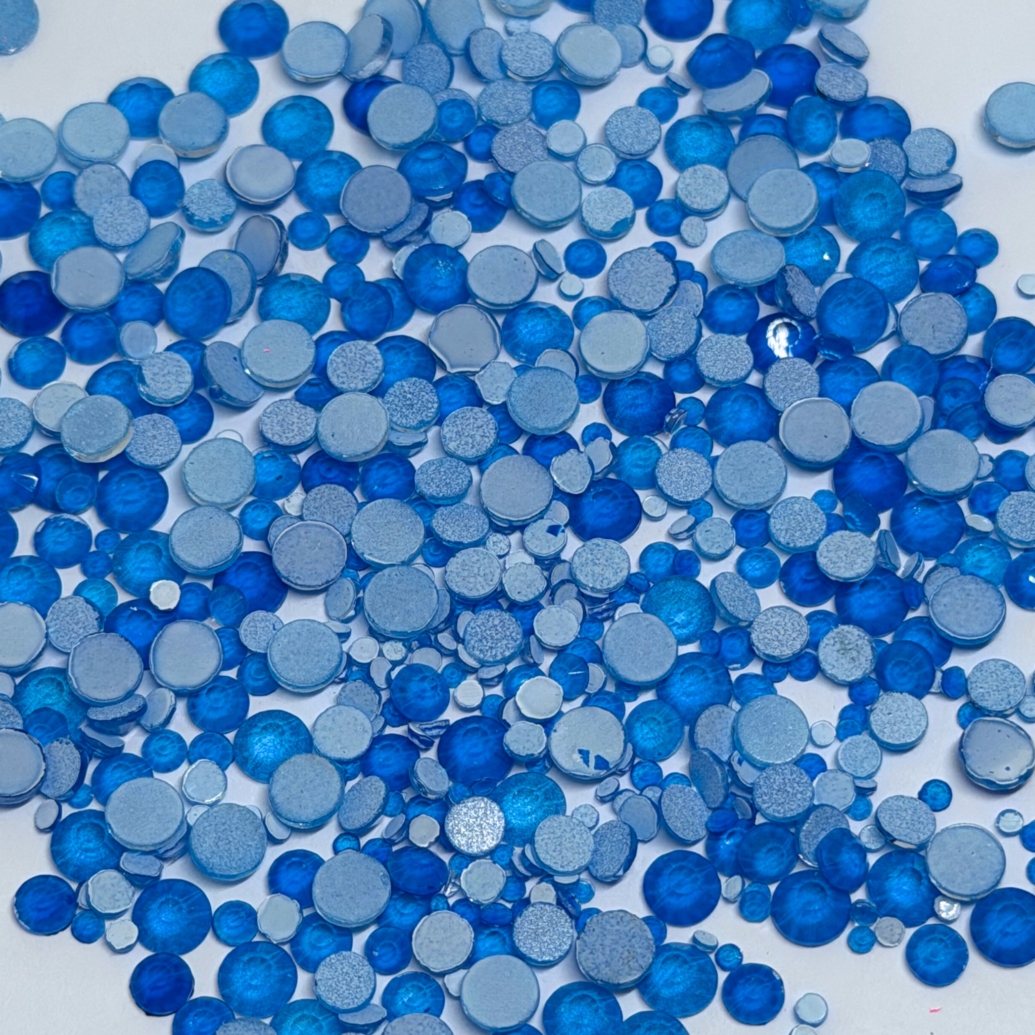 Neon Blue Glass Rhinestones