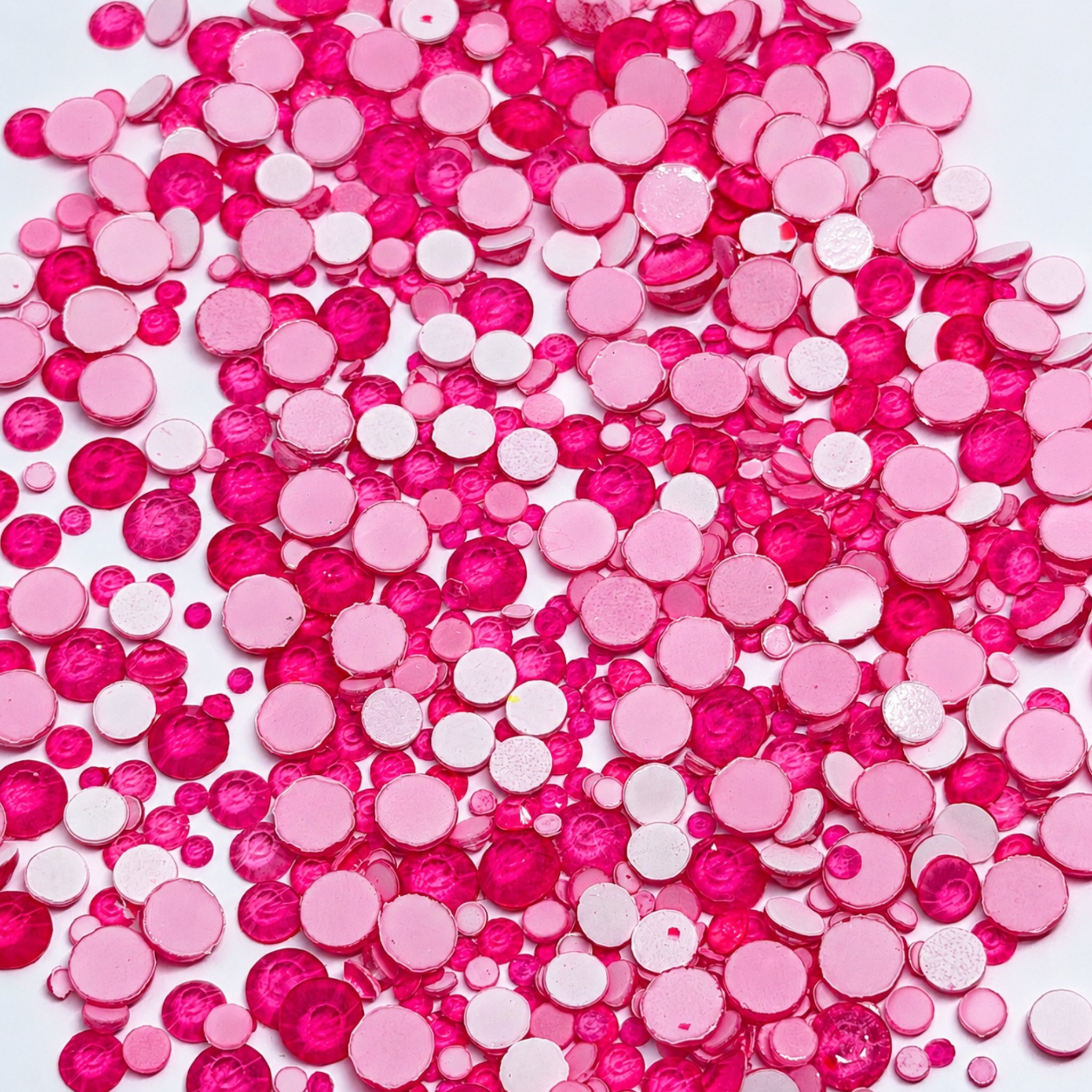 Neon Pink Glass Rhinestones