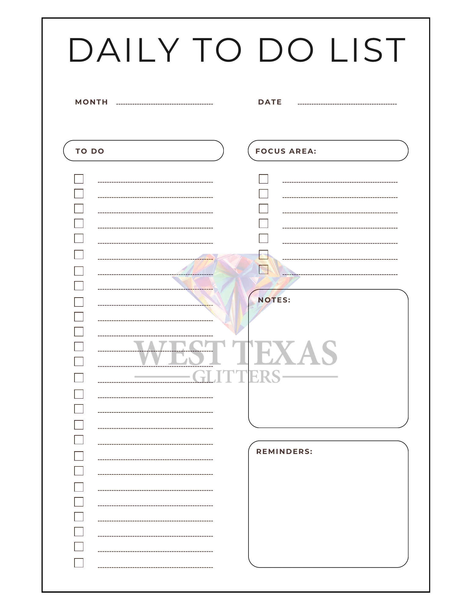 To Do List (Digital Download)
